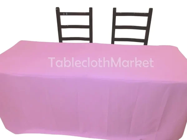 Hot Tablecloth Market 8' Ft Fitted Polyester Tablecloth Open Back Tablecover Trade Show Booth 24 Color"