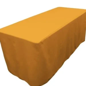 Discount Tablecloth Market 6' Ft. Fitted Polyester Table Cover Wedding Banquet Event Tablecloth 21 Colors