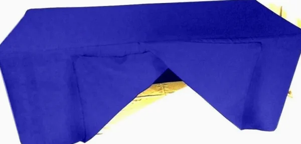 Sale Tablecloth Market 6' Ft. Fitted Slit Open Back Polyester Tablecloth Shows Table Cover Royal Blue"