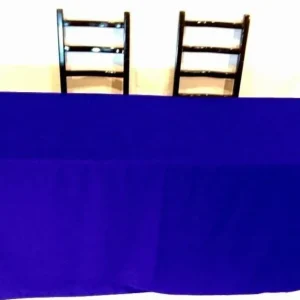 Sale Tablecloth Market 6' Ft. Fitted Slit Open Back Polyester Tablecloth Shows Table Cover Royal Blue