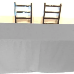 Sale Tablecloth Market 5' ft. Fitted SLIT OPEN BACK Polyester Tablecloth Trade show Table Cover Grey