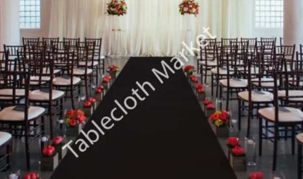 Fashion Tablecloth Market 25 Ft Satin Aisle Runner 60" Wide 100% Seamless Fabric Wedding 20 Colors