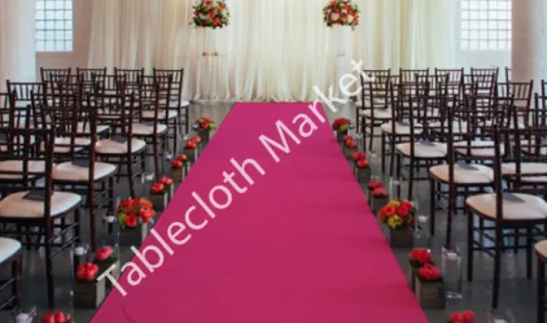 Fashion Tablecloth Market 25 Ft Satin Aisle Runner 60" Wide 100% Seamless Fabric Wedding 20 Colors