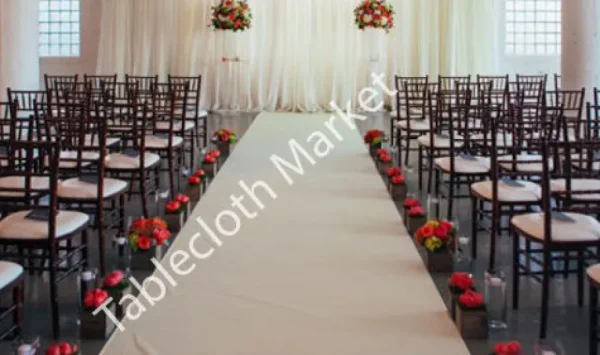 Fashion Tablecloth Market 25 Ft Satin Aisle Runner 60" Wide 100% Seamless Fabric Wedding 20 Colors