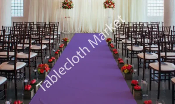 Fashion Tablecloth Market 25 Ft Satin Aisle Runner 60" Wide 100% Seamless Fabric Wedding 20 Colors