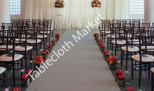 Fashion Tablecloth Market 25 Ft Satin Aisle Runner 60" Wide 100% Seamless Fabric Wedding 20 Colors