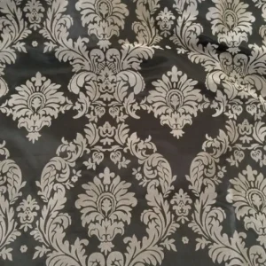 New Tablecloth Market Grey Black Flocking Damask Taffeta Velvet Fabric 58" Flocked"