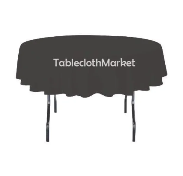 Sale Tablecloth Market 90" Inch Round Polyester Tablecloth 24 Colors Table Cover Wedding Banquet Seamed