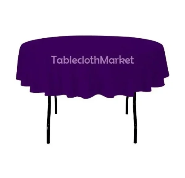 Online Tablecloth Market 58" Inch Round Polyester Tablecloth 24 Color Table Cover Wedding Catering Dinner"