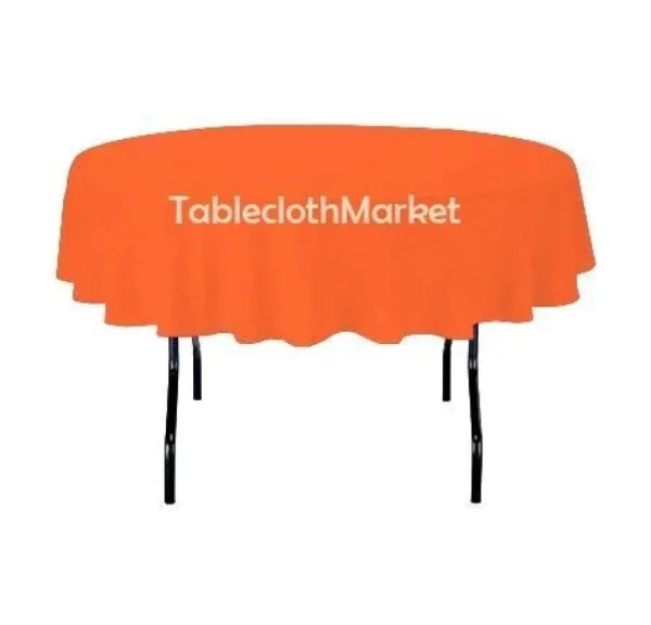 Sale Tablecloth Market 90" Inch Round Polyester Tablecloth 24 Colors Table Cover Wedding Banquet Seamed