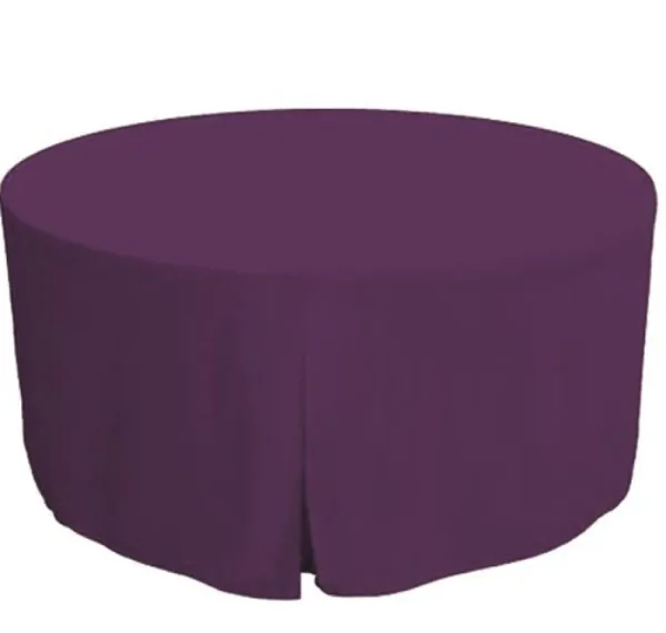 Fashion Tablecloth Market 60 Inch round Polyester Table Cover Tablecloth Trade show Booth 18 COLOR"