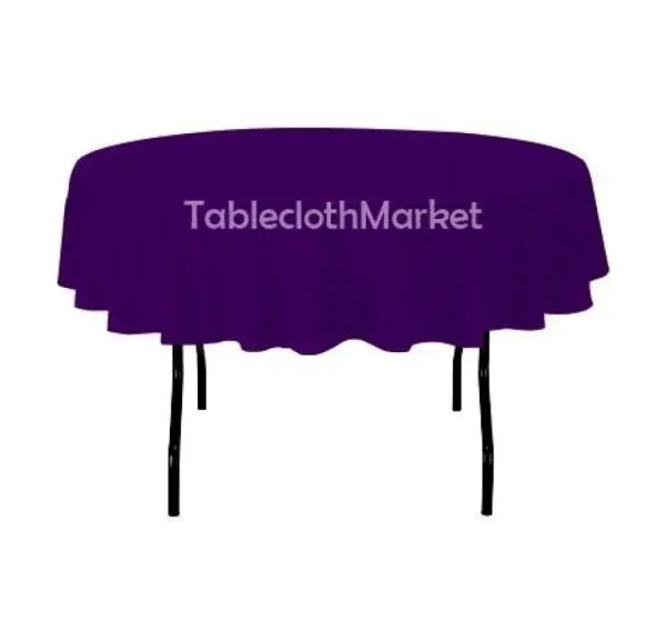 Sale Tablecloth Market 90" Inch Round Polyester Tablecloth 24 Colors Table Cover Wedding Banquet Seamed