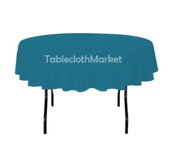 Online Tablecloth Market 58" Inch Round Polyester Tablecloth 24 Color Table Cover Wedding Catering Dinner"