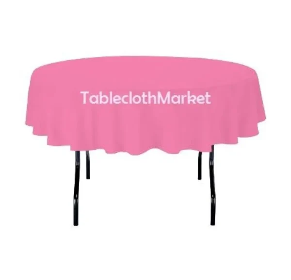 Clearance Tablecloth Market 70" Inch Round Polyester Tablecloth 24 Color Table Cover Wedding Catering Dinner"
