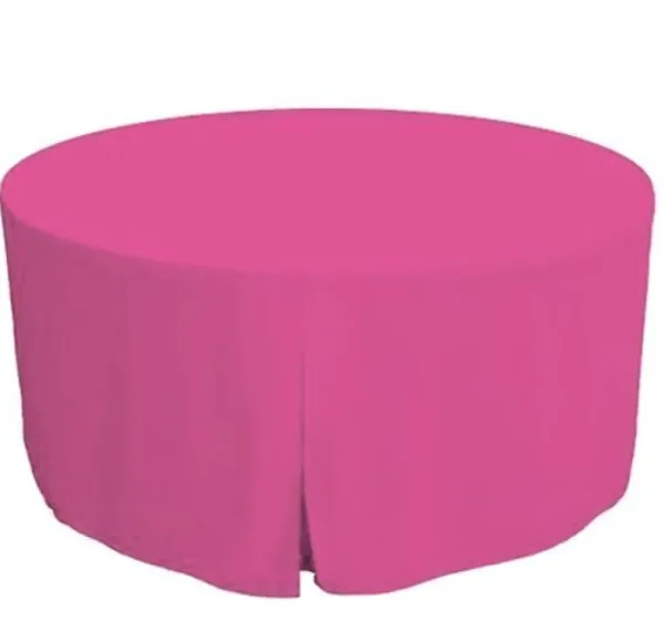 Fashion Tablecloth Market 60 Inch round Polyester Table Cover Tablecloth Trade show Booth 18 COLOR"