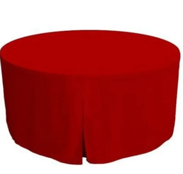 Fashion Tablecloth Market 60 Inch round Polyester Table Cover Tablecloth Trade show Booth 18 COLOR"