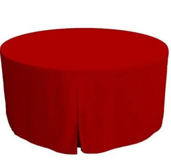 Fashion Tablecloth Market 60 Inch round Polyester Table Cover Tablecloth Trade show Booth 18 COLOR"