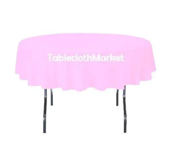 Sale Tablecloth Market 90" Inch Round Polyester Tablecloth 24 Colors Table Cover Wedding Banquet Seamed