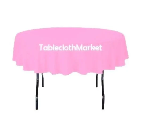 Sale Tablecloth Market 90" Inch Round Polyester Tablecloth 24 Colors Table Cover Wedding Banquet Seamed