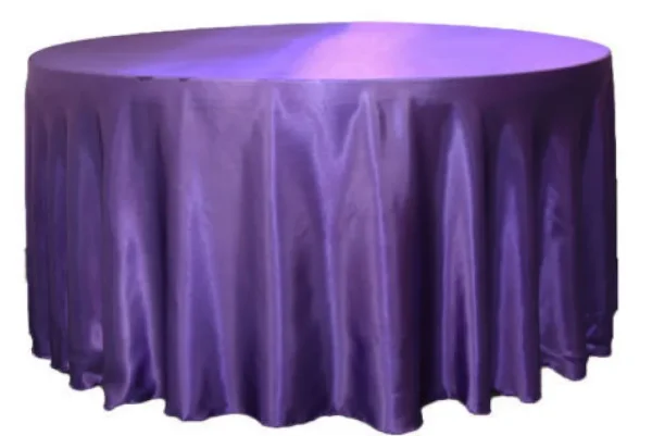 Fashion Tablecloth Market 132" Inch Round Satin Tablecloth 21 Colors Table Cover Wedding Banquet Catering"