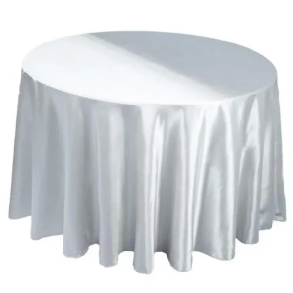 Fashion Tablecloth Market 132" Inch Round Satin Tablecloth 21 Colors Table Cover Wedding Banquet Catering"