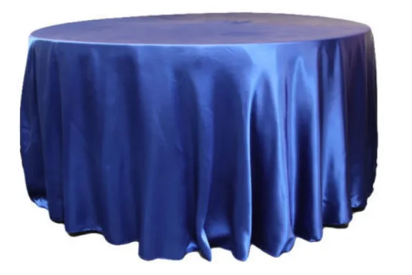 Fashion Tablecloth Market 132" Inch Round Satin Tablecloth 21 Colors Table Cover Wedding Banquet Catering"