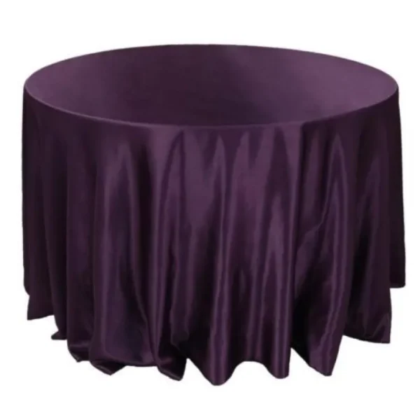 Fashion Tablecloth Market 132" Inch Round Satin Tablecloth 21 Colors Table Cover Wedding Banquet Catering"