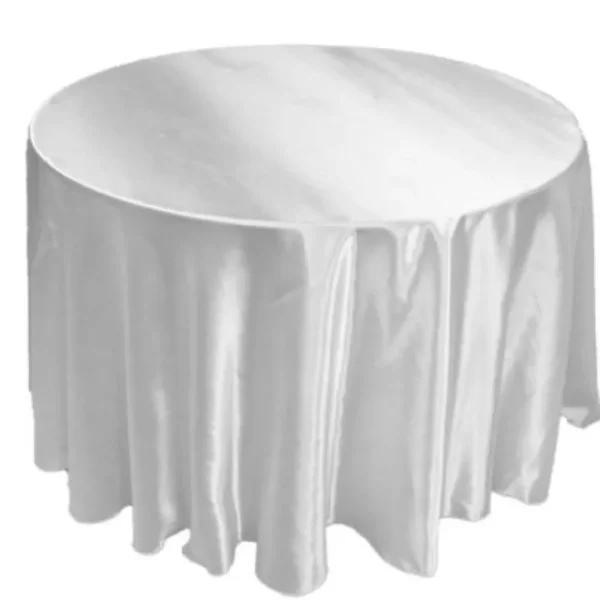 Fashion Tablecloth Market 132" Inch Round Satin Tablecloth 21 Colors Table Cover Wedding Banquet Catering"