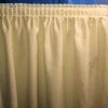 Clearance Tablecloth Market 14' Ivory Polyester Pleated Table Skirt Skirting Trade Show Wedding"