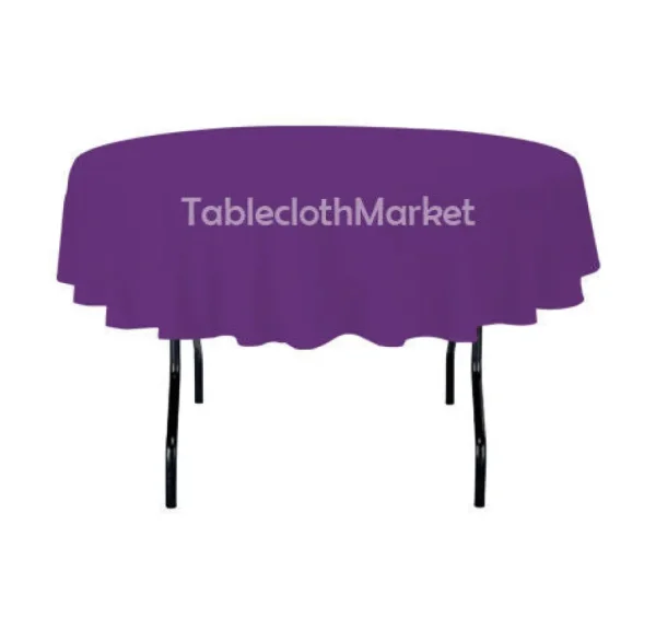 Discount Tablecloth Market 24 Pack 90" Inch Round Polyester Tablecloth 24 Color Table Cover Wedding Event"