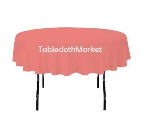 Clearance Tablecloth Market 6 Pack 108" Inch Round Polyester Tablecloth 24 Color Table Cover Wedding Banquet