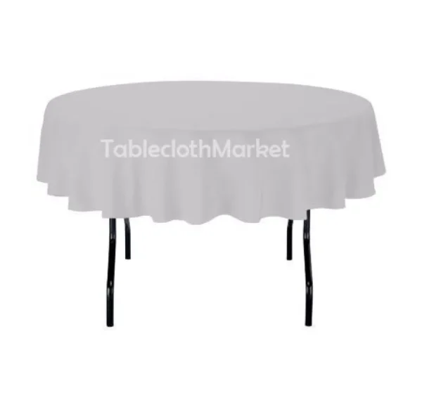 Clearance Tablecloth Market 5 Pack 90" Inch Round Polyester Tablecloth 24 Colors Table Cover Wedding Banquet"