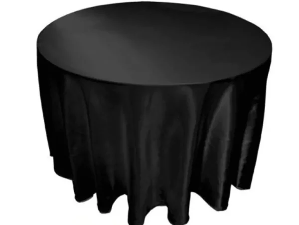 Clearance Tablecloth Market 25 Pack 132" Inch Round Satin Tablecloth 21 Colors Table Cover Wedding Banquet
