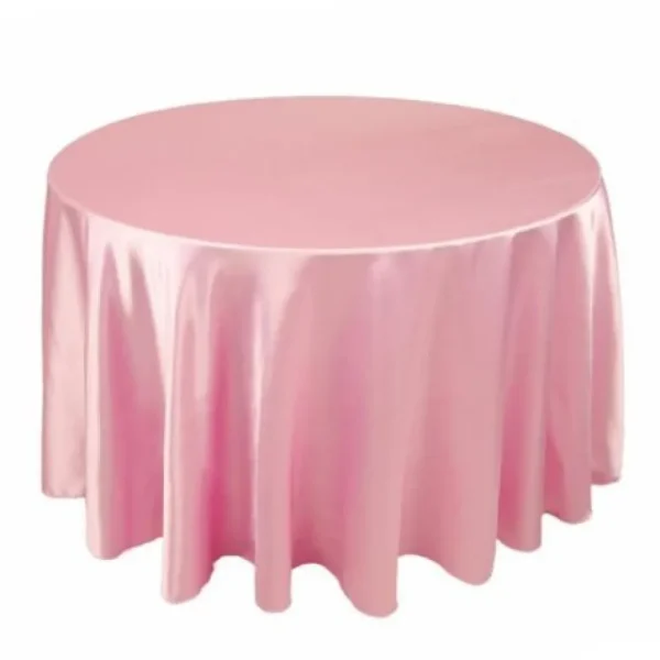 Online Tablecloth Market 24 Pack 132" Inch Round Satin Tablecloth 21 Colors Table Cover Wedding Banquet"