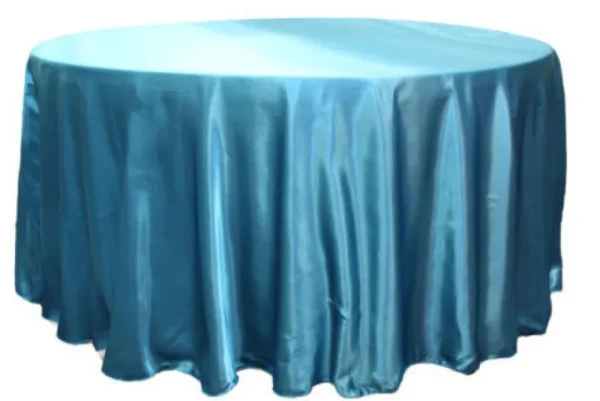 Online Tablecloth Market 24 Pack 132" Inch Round Satin Tablecloth 21 Colors Table Cover Wedding Banquet"