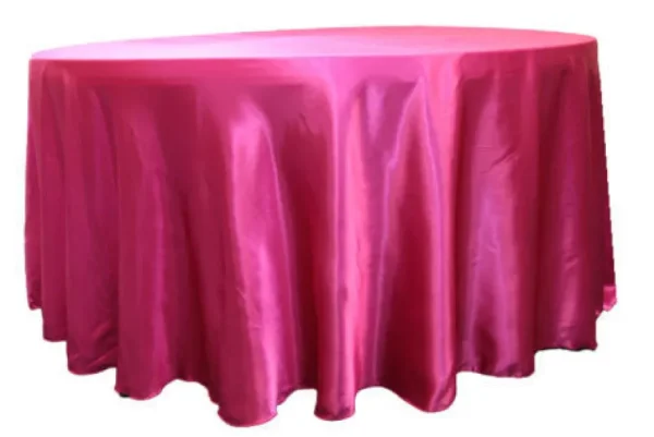 Clearance Tablecloth Market 15 Pack 132" Inch Round Satin Tablecloth 21 Colors Table Cover Wedding Banquet"