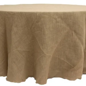 Outlet Tablecloth Market 12 Pack 90" ROUND Natural BURLAP TABLECLOTH Table Cover Wedding Party Catering"