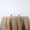 New Tablecloth Market 10 Pack 108" ROUND Natural BURLAP TABLECLOTH Table Cover Wedding Party Catering"