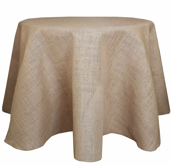 Fashion Tablecloth Market 5 Pack 90" ROUND Natural BURLAP TABLECLOTH Table Cover Wedding Party Catering"