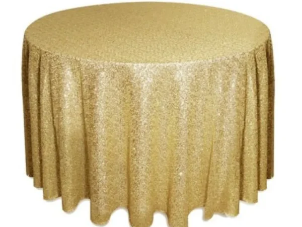 Sale Tablecloth Market 5 pack 120" Round Sequin Sparkly Design Shiny Tablecloth Table Cover 4 COLORS"