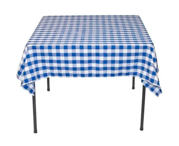 Online Tablecloth Market 15 Pack 54" X 54" Square Overlay Checkered Tablecloth 100% Polyester Restaurant"