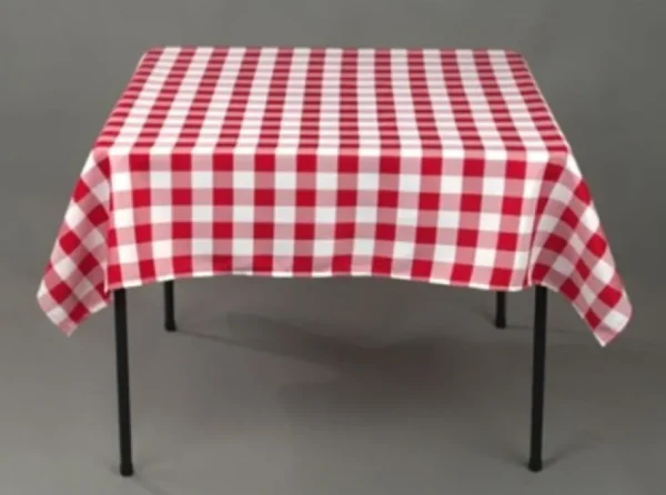 Clearance Tablecloth Market 12 pack 54" x 54" Square Overlay checkered Tablecloth 100% polyester Restaurant"