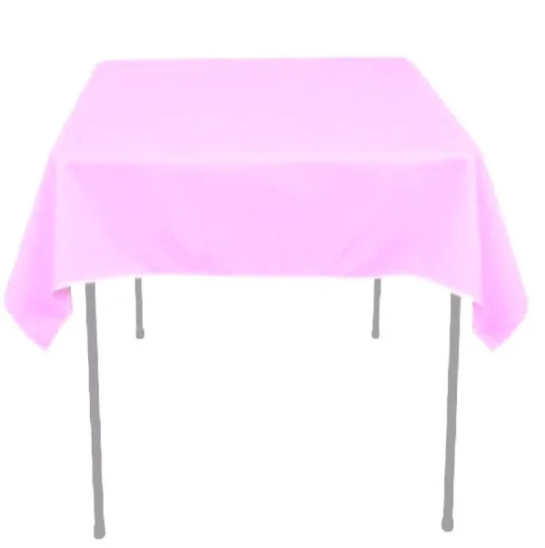 Discount Tablecloth Market 25 pack 54" x 54" Square Overlay Tablecloth 100% polyester Wholesale Wedding"