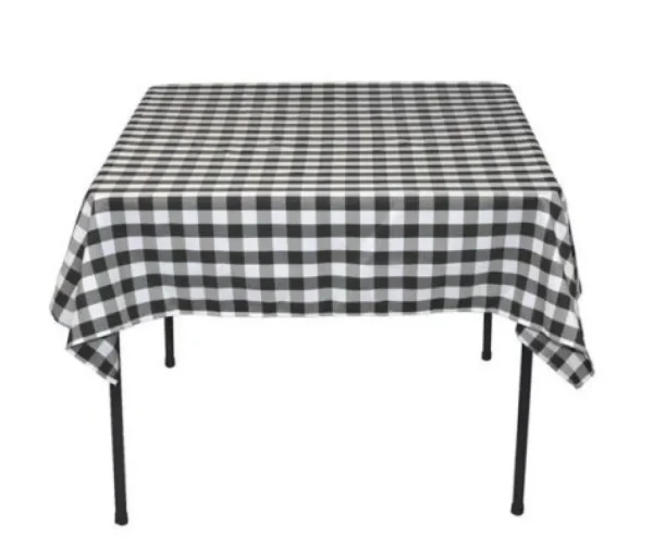 Clearance Tablecloth Market 20 pack 54" x 54" Square Overlay checkered Tablecloth 100% polyester Restaurant"