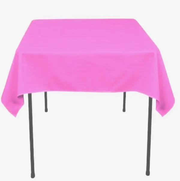 Discount Tablecloth Market 50 pack 54" x 54" Square Overlay Tablecloth 100% polyester Wholesale Wedding"