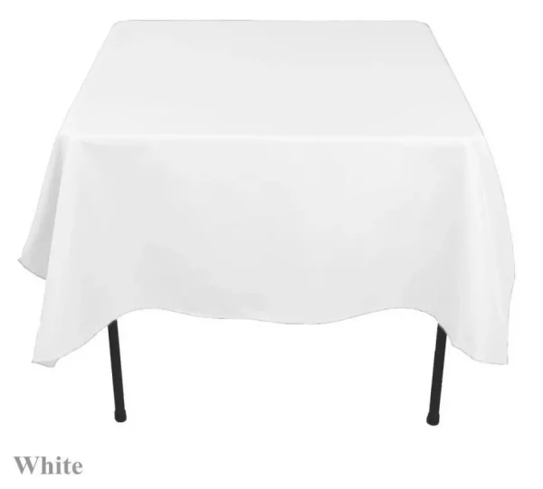 Discount Tablecloth Market 25 pack 54" x 54" Square Overlay Tablecloth 100% polyester Wholesale Wedding"