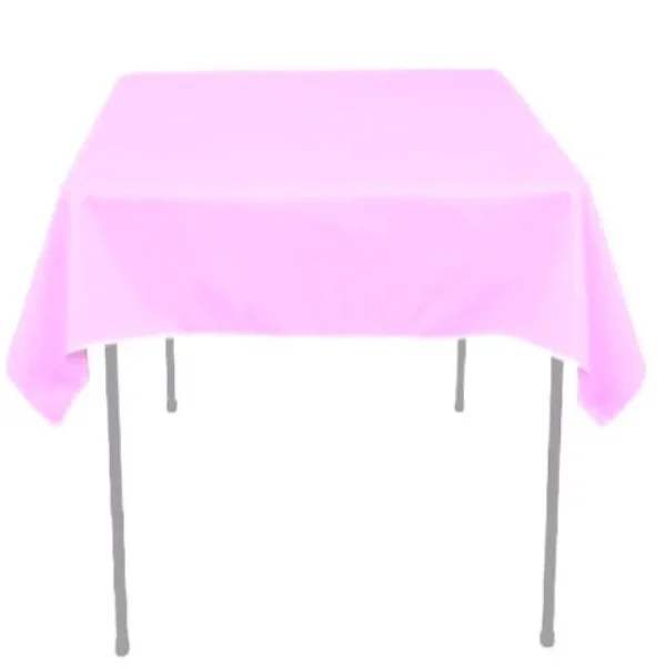 Clearance Tablecloth Market 45 pack 54" x 54" Square Overlay Tablecloth 100% polyester Wholesale Wedding"