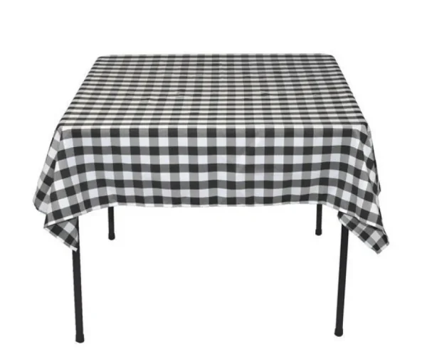 Clearance Tablecloth Market 12 pack 54" x 54" Square Overlay checkered Tablecloth 100% polyester Restaurant"