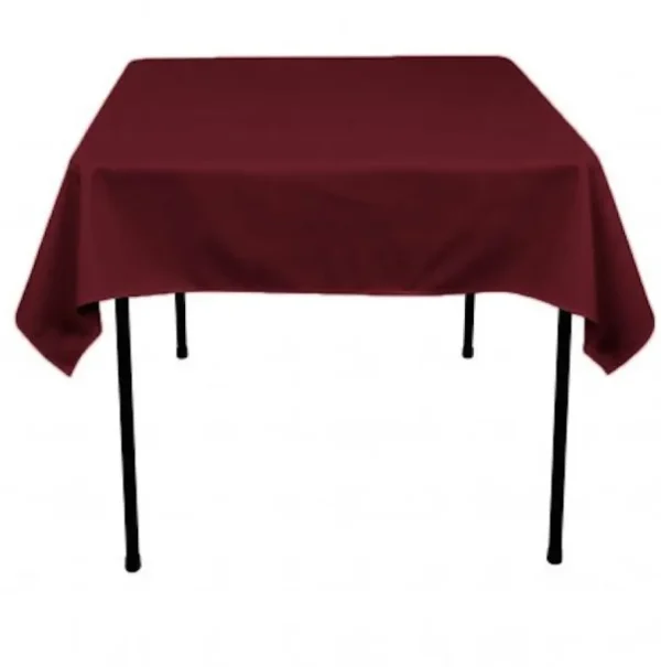 Discount Tablecloth Market 25 pack 54" x 54" Square Overlay Tablecloth 100% polyester Wholesale Wedding"