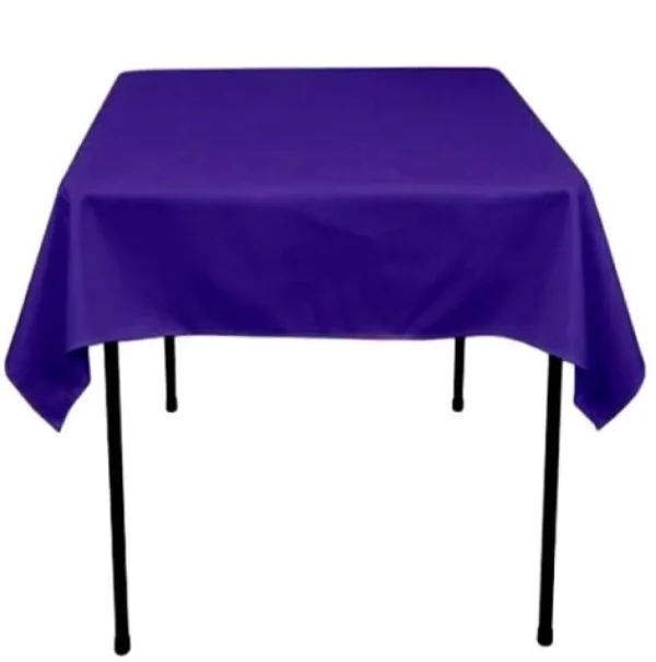Outlet Tablecloth Market 40 pack 54" x 54" Square Overlay Tablecloth 100% polyester Wholesale Wedding"